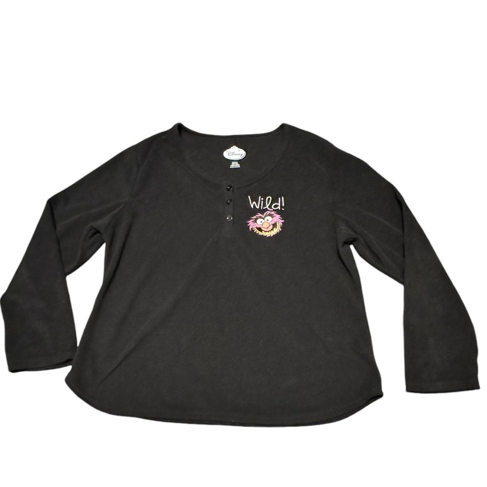 Disney's Animal “WILD” Long Sleeve Shirt Women's Size 2X Black